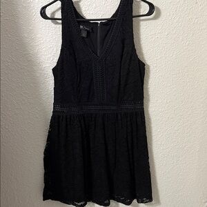 BCX Elegant Black Lace Mini Dress